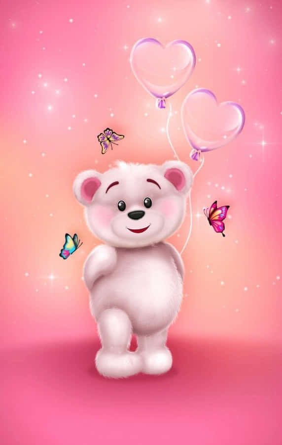 teddy bear holding balloons clipart - photo #13