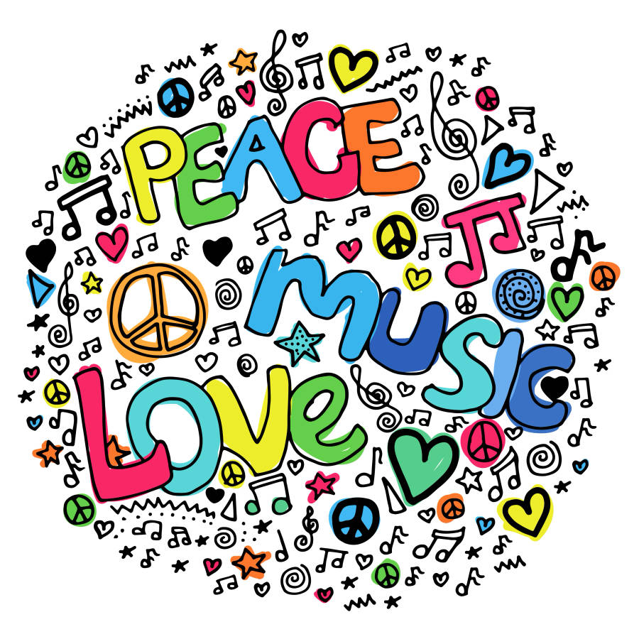 Peace-Love-Music Vector Illustration
