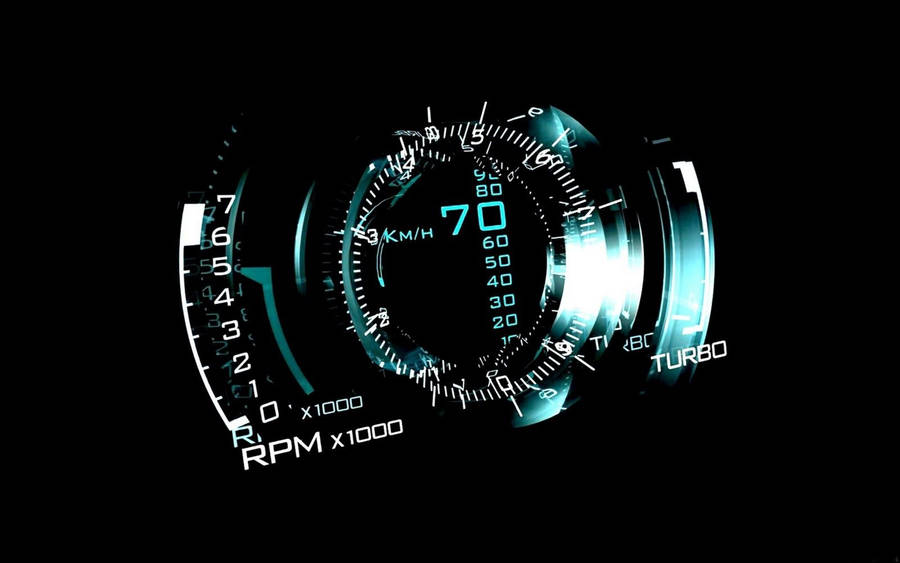 3 D Speedometer Isolated On A White Background