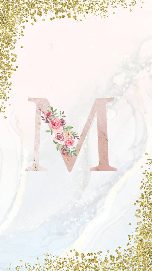 the letter m designs. Letter M, floral design.